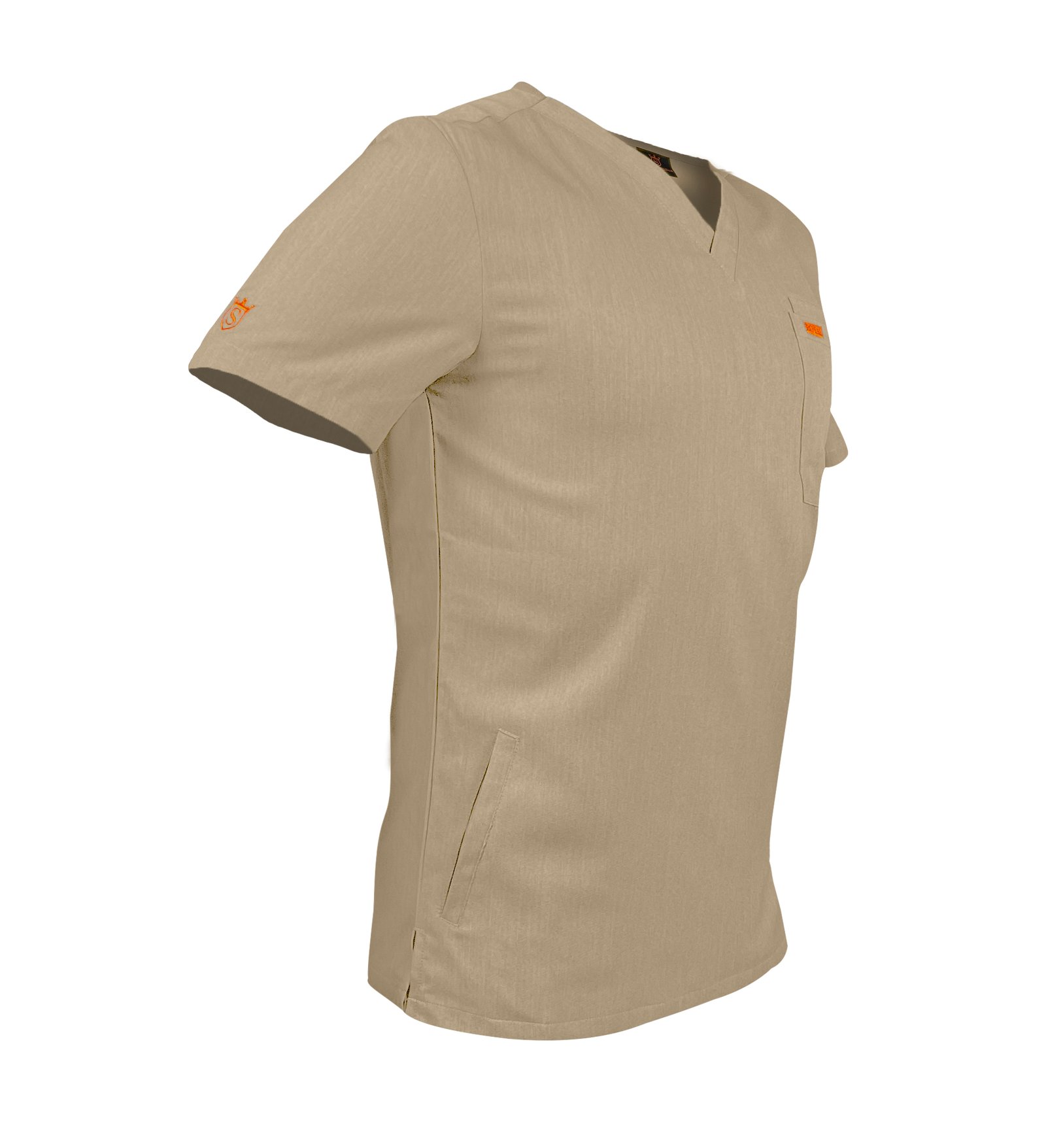 Bluza medicala de barbati slim fit cu patru buzunare