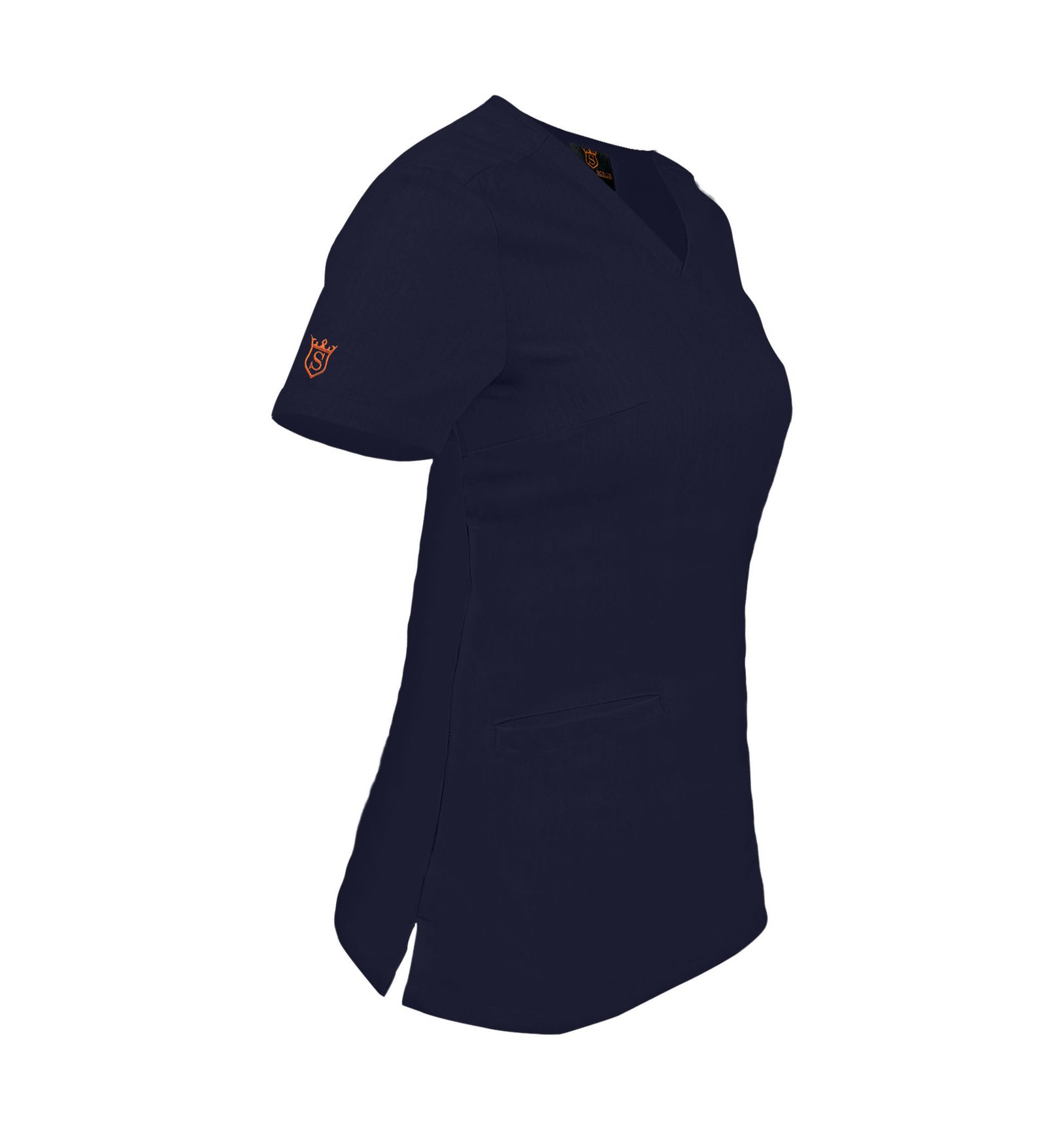 Bluza medicala de dama slim fit cu trei buzunare