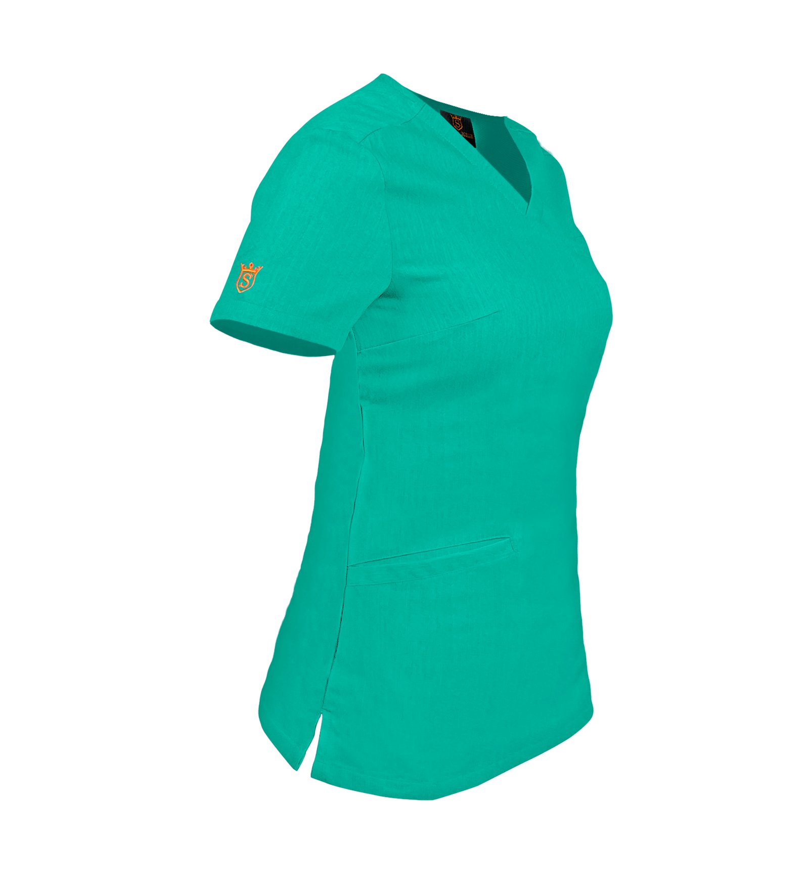 Bluza medicala de dama slim fit cu trei buzunare