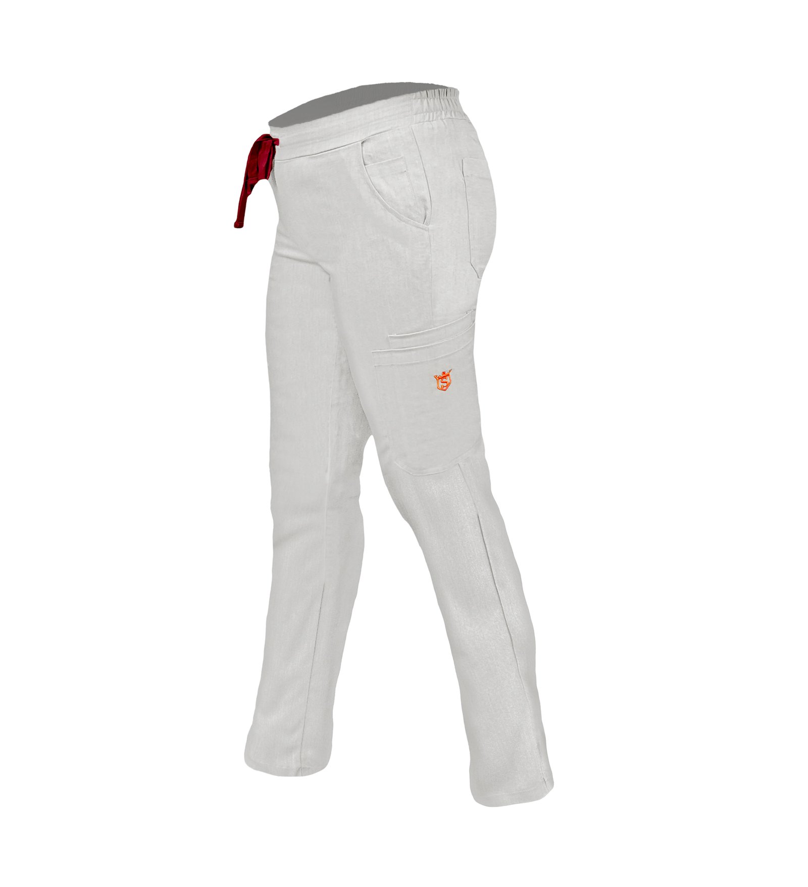 Pantalon medical de dama slim fit cu opt buzunare