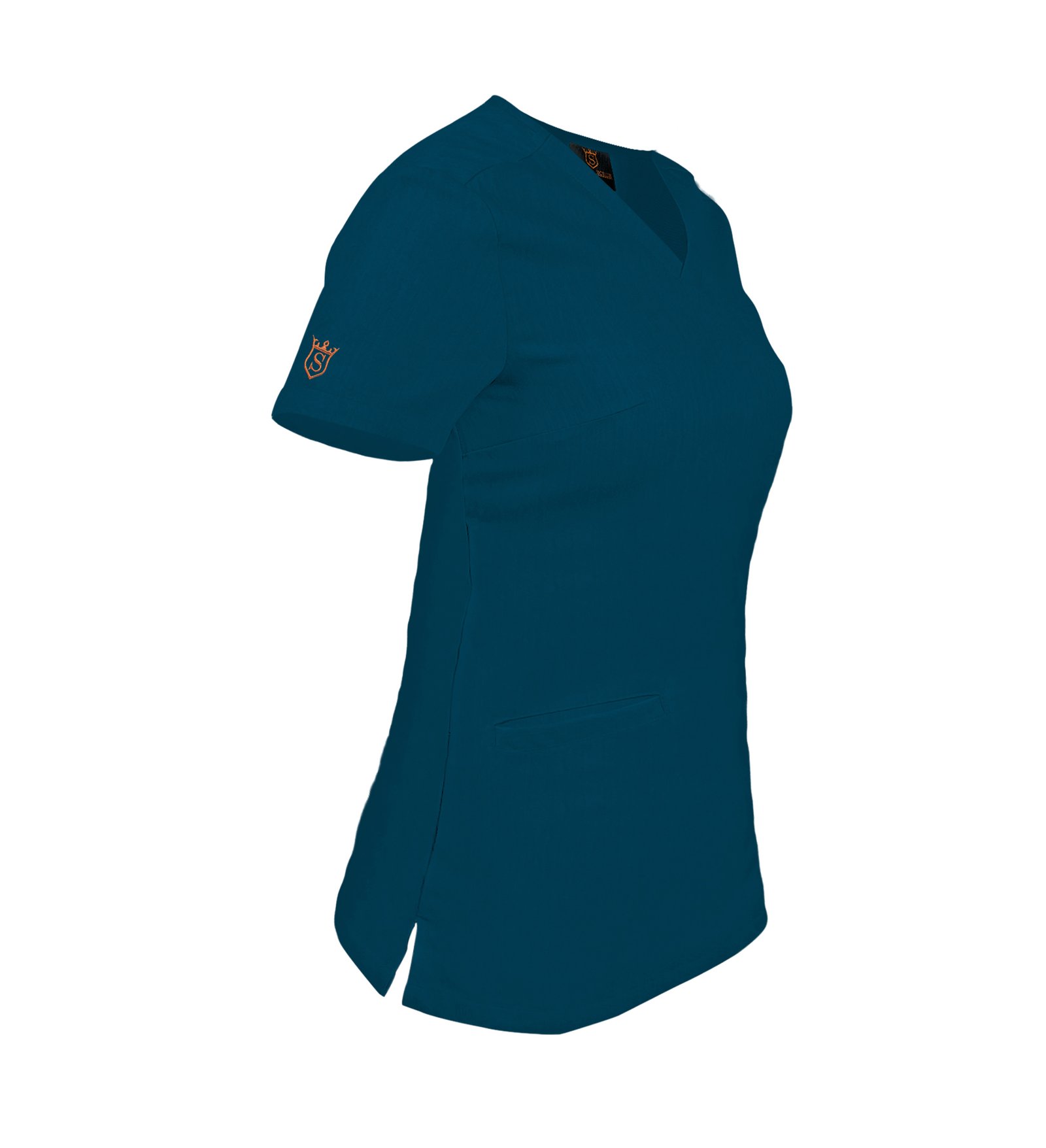 Bluza medicala de dama slim fit cu trei buzunare