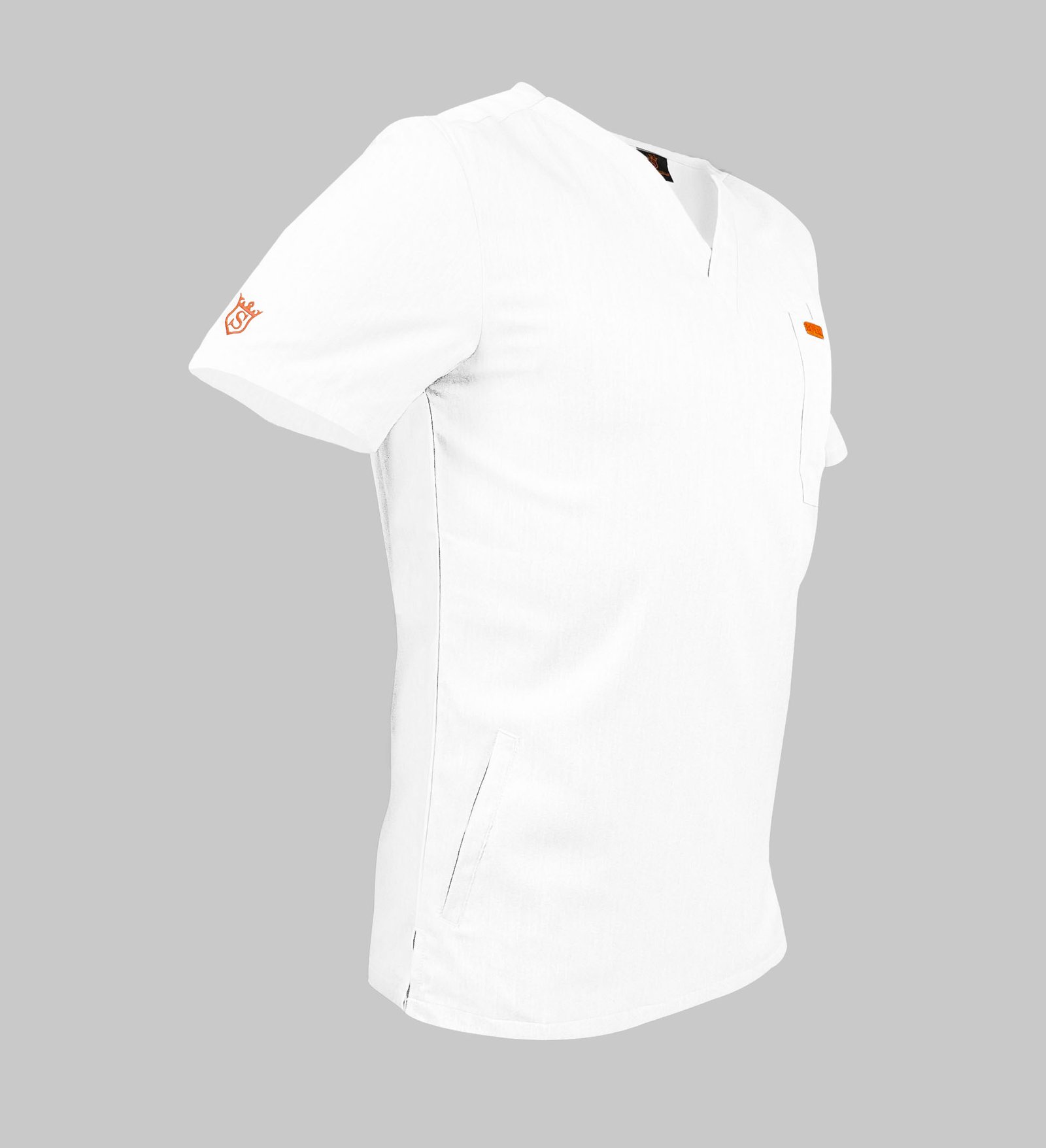 Bluza medicala de barbati slim fit cu patru buzunare