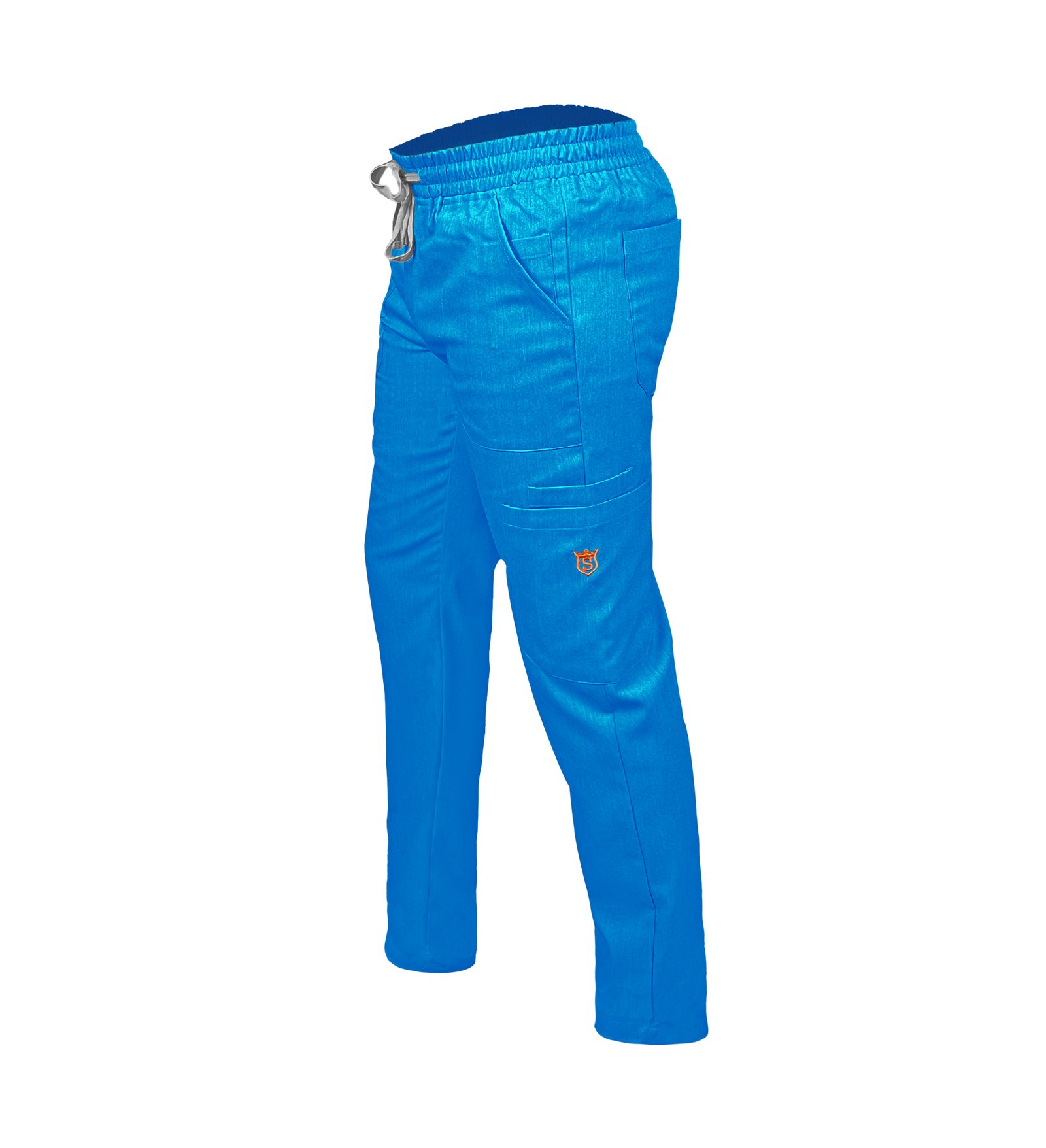 Pantalon medical de barbati slim fit cu opt buzunare