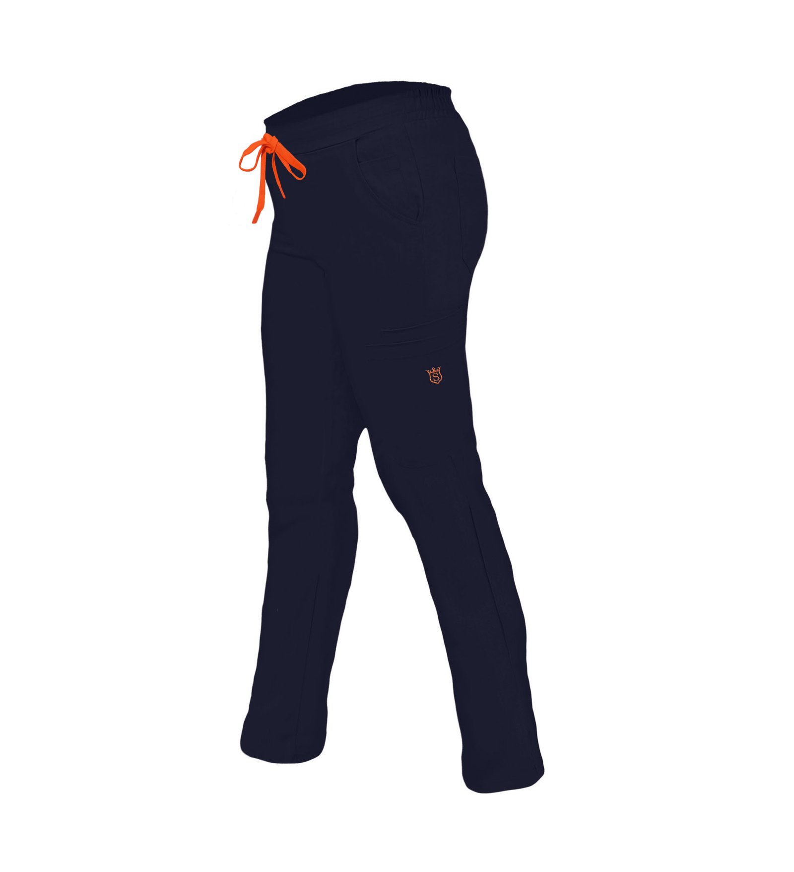 Pantalon medical de dama slim fit cu zece buzunare