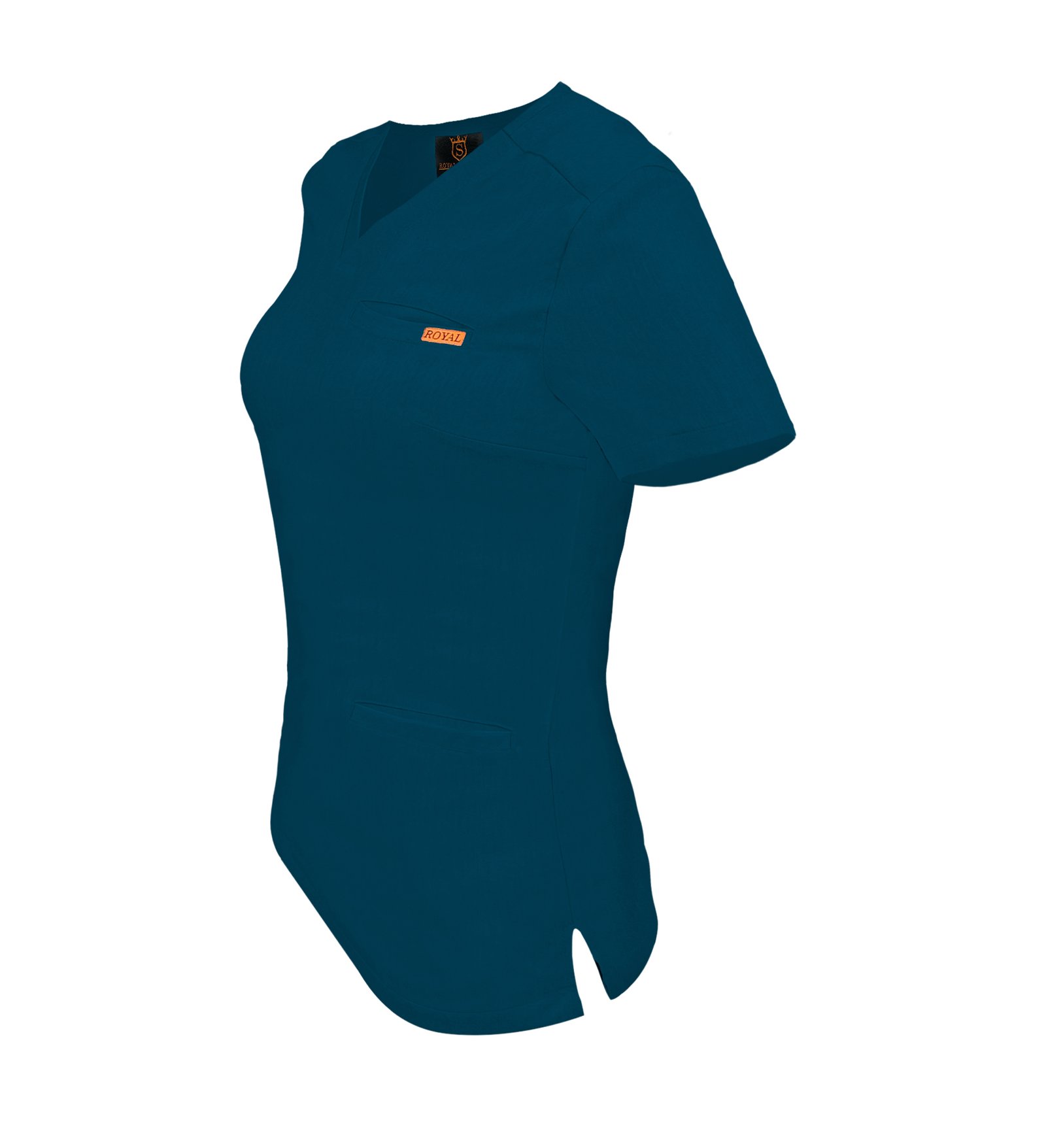 Bluza medicala de dama slim fit cu trei buzunare