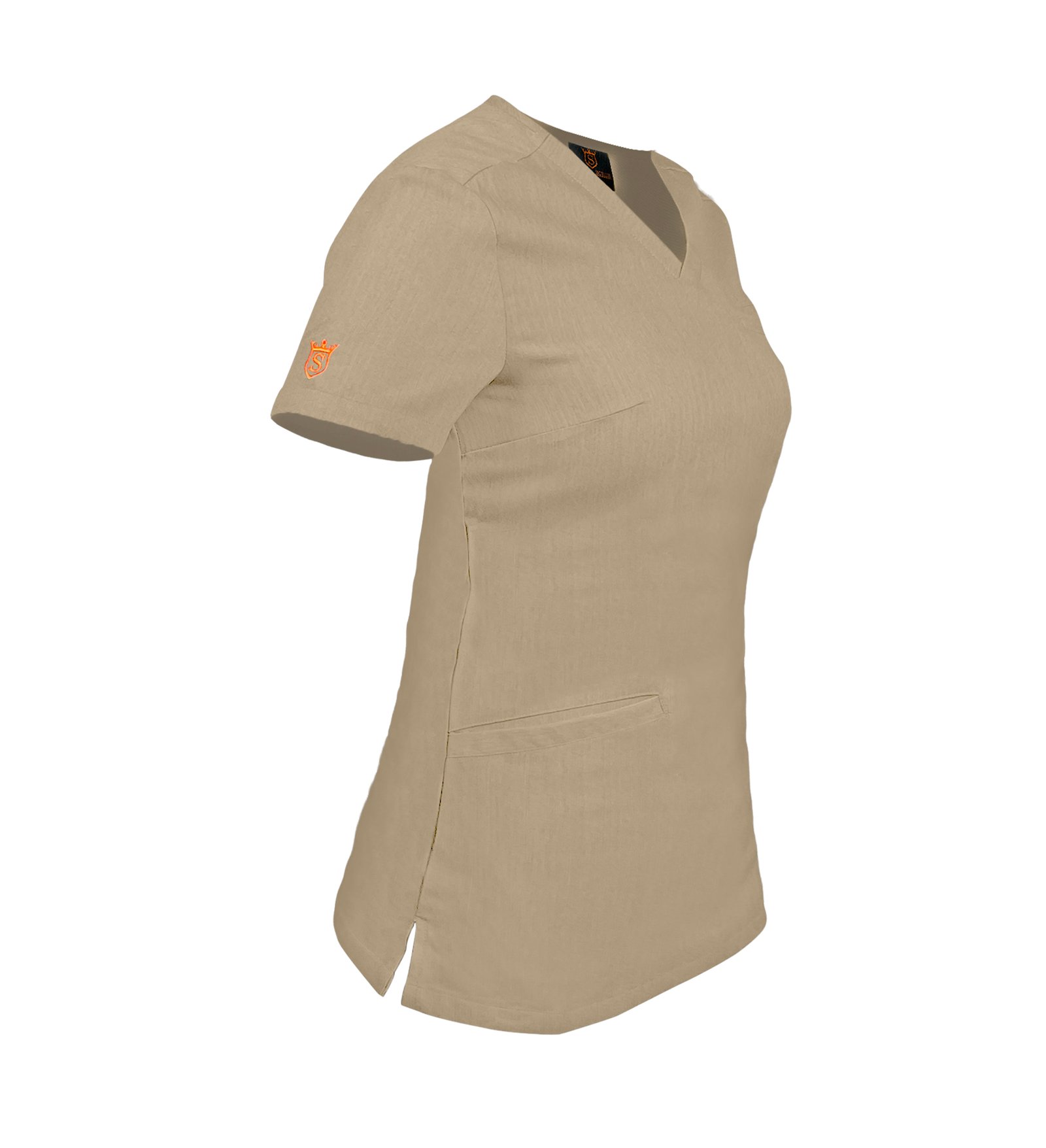 Bluza medicala de dama slim fit cu trei buzunare