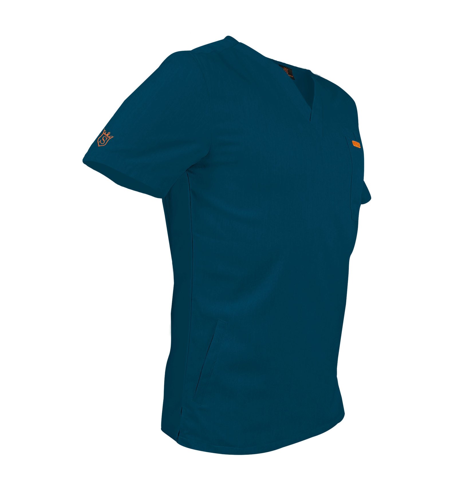 Bluza medicala de barbati slim fit cu patru buzunare