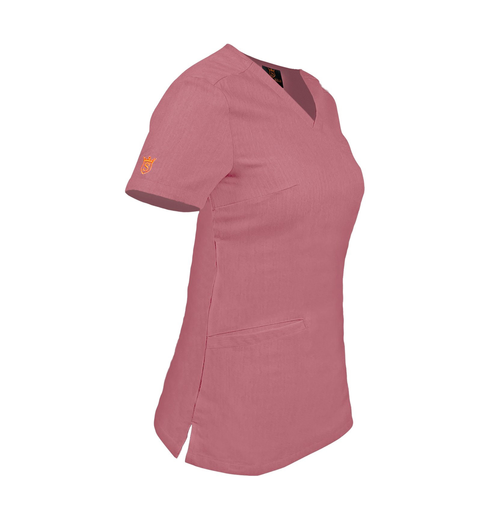 Bluza medicala de dama slim fit cu trei buzunare