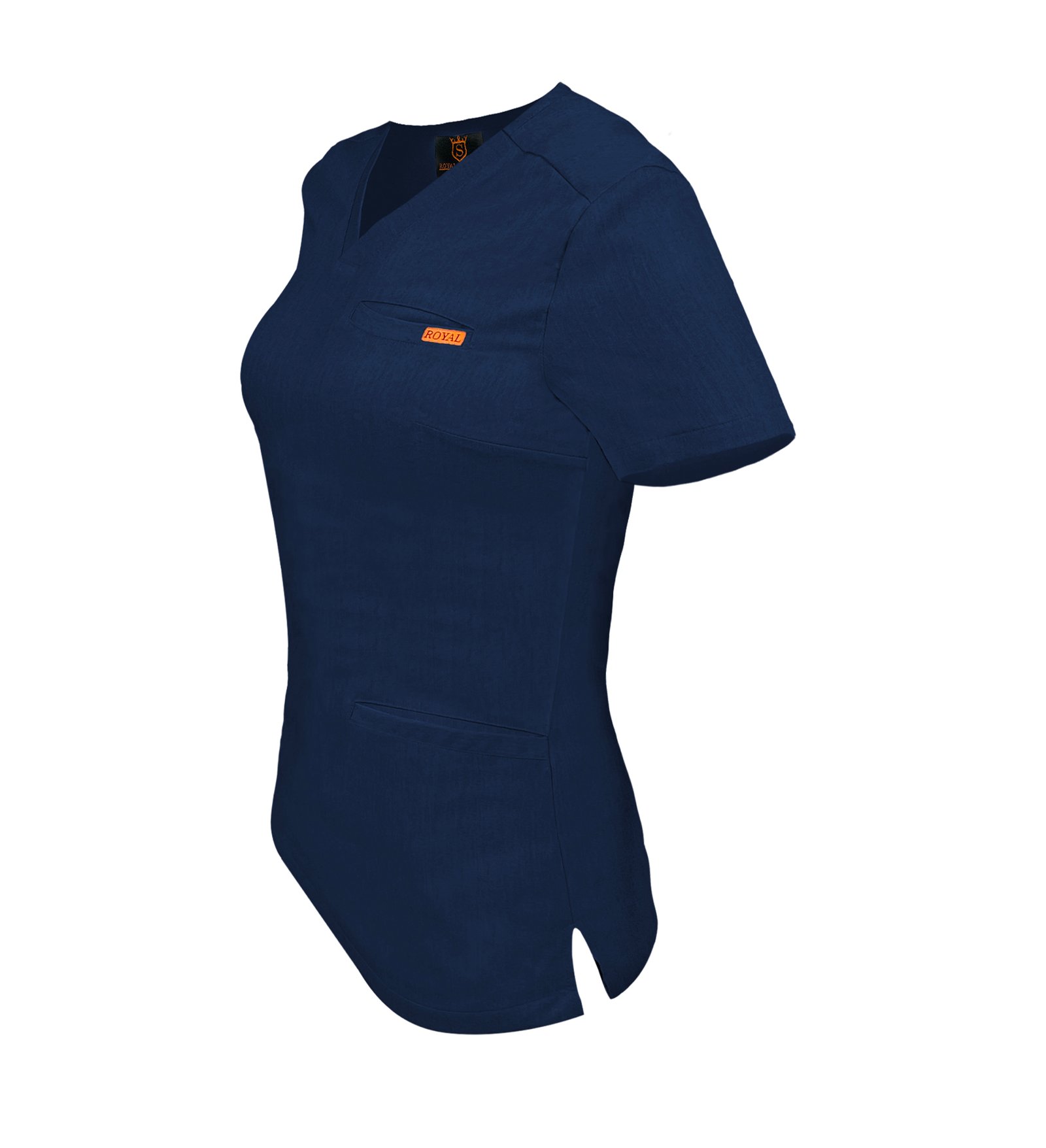 Bluza medicala de dama slim fit cu trei buzunare