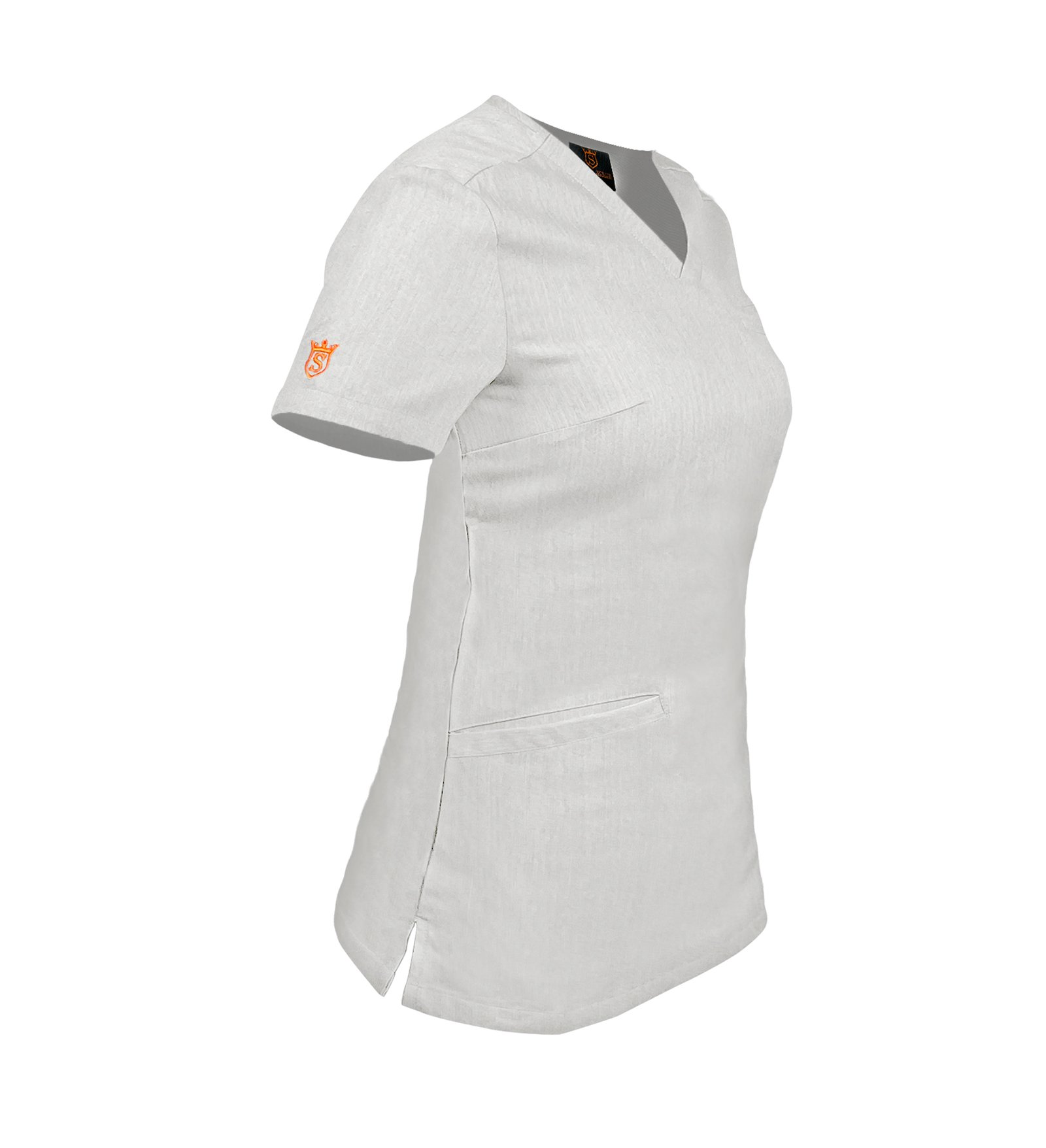 Bluza medicala de dama slim fit cu trei buzunare