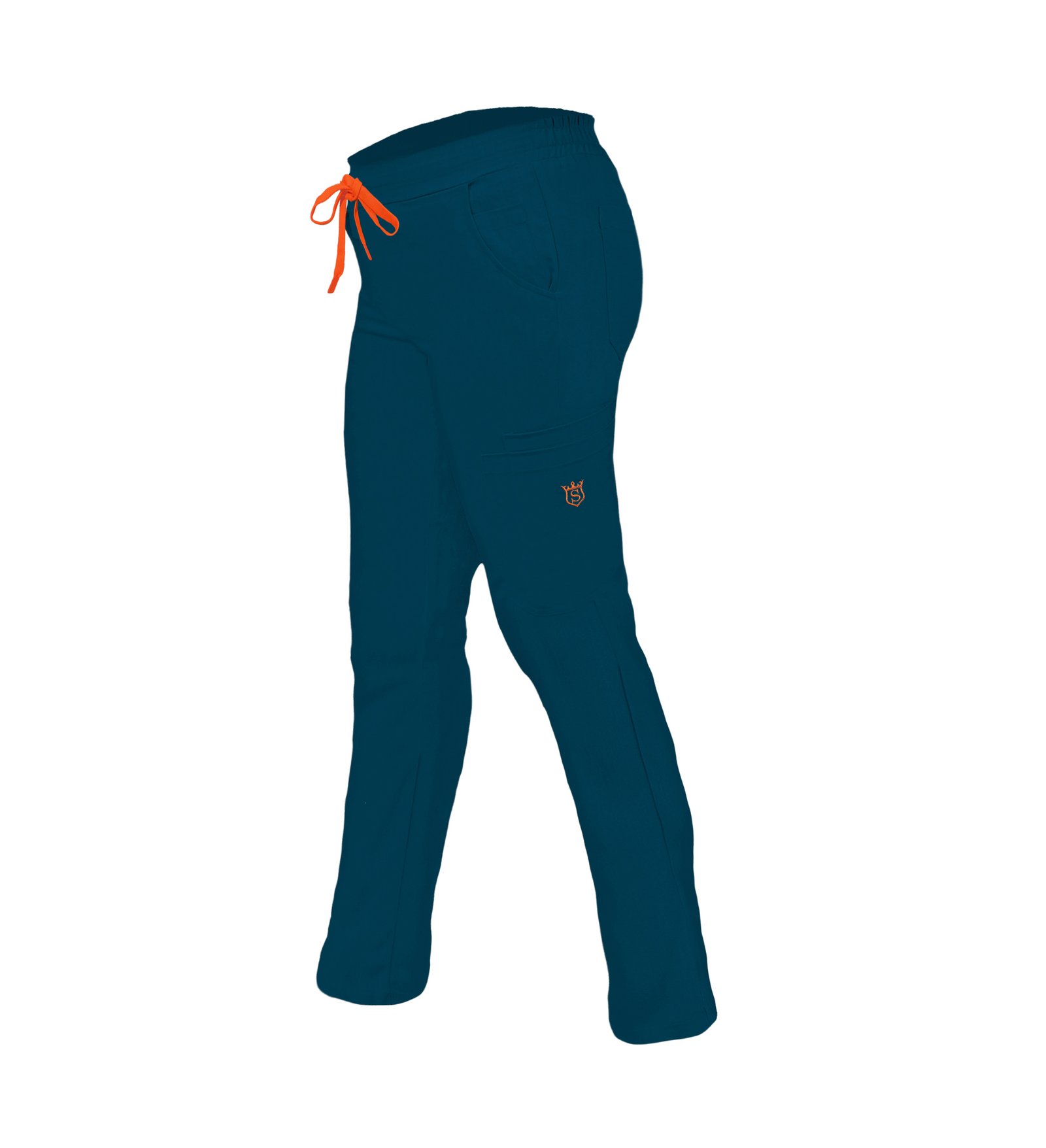 Pantalon medical de dama slim fit cu zece buzunare