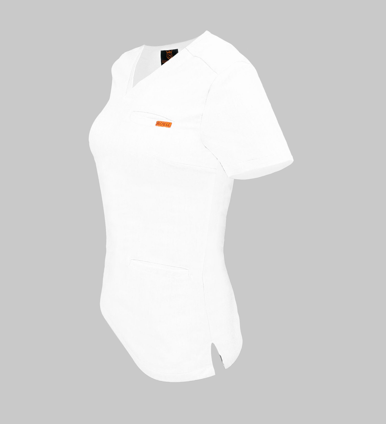 Bluza medicala de dama slim fit cu trei buzunare