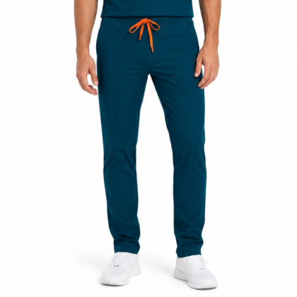 Pantalon medical de barbati slim fit cu zece buzunare
