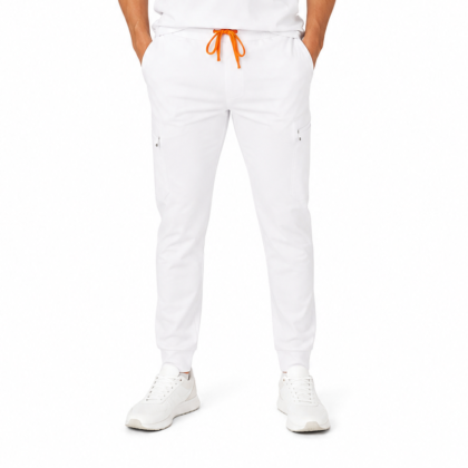 Pantalon medical de barbati slim fit cu zece buzunare