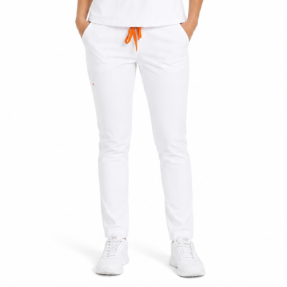 Pantalon medical de dama slim fit cu zece buzunare