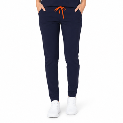 Pantalon medical de dama slim fit cu zece buzunare