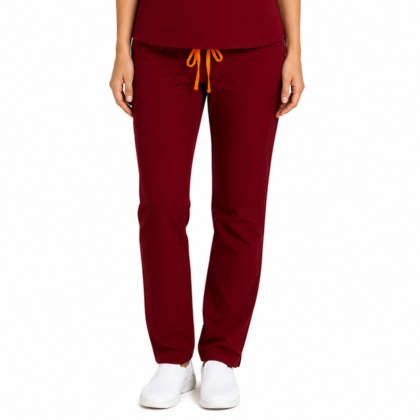 Pantalon medical de dama slim fit cu zece buzunare