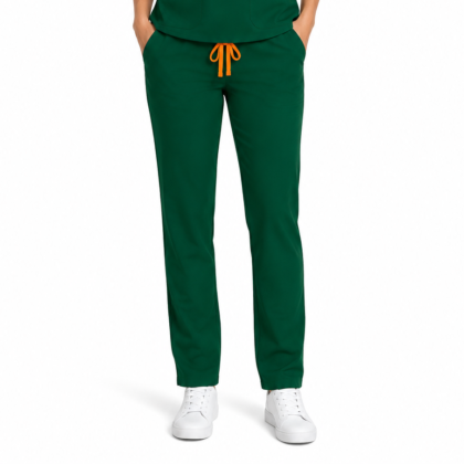 Pantalon medical de dama slim fit cu zece buzunare