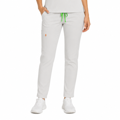 Pantalon medical de dama slim fit cu opt buzunare